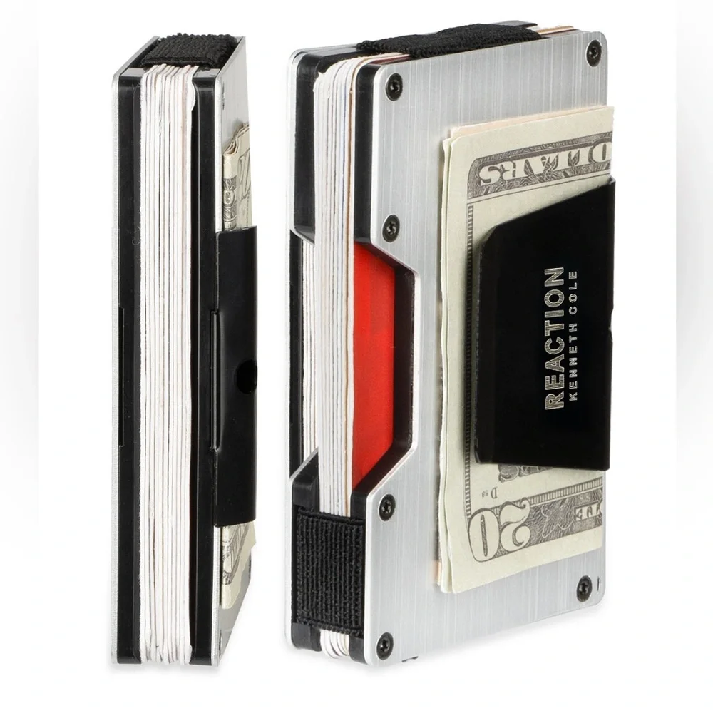 NWT Kenneth Cole Reaction Men's RFID Slim Hard Side Money Clip Wallet